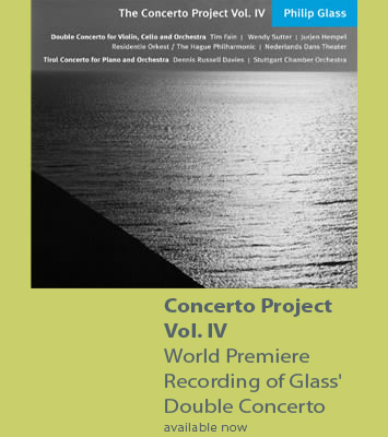 World Premiere Recording of Glass' Double Concerto